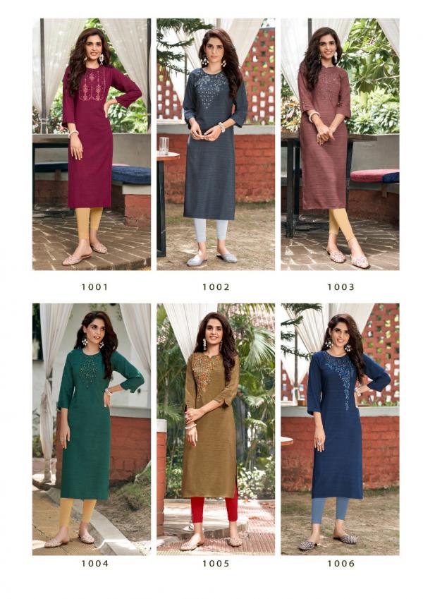 Colourpix Rose Berry Vol 1 Lining Rayon Designer Kurti Collection